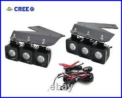 Triple 10W CREE LED Pods withLower Bumper Mount Bracket Wire For 10-14 Ford Raptor