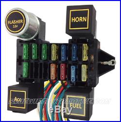 Universal 12-circuit Short Wiring Harness Fuse Block Hot Rod Gm Holden Chev Ford