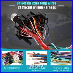 Universal 21 Circuit Wiring Harness Kit, Universal Extra Long Wire 21 Circuit