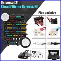Universal 21 Circuit Wiring Harness Kit, Universal Extra Long Wire 21 Circuit
