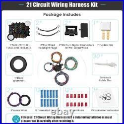 Universal 21 Circuit Wiring Harness Kit, Universal Extra Long Wire 21 Circuit
