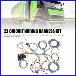 Universal 22 Circuit Wiring Harness Kit With Fuse And Installation Instructions