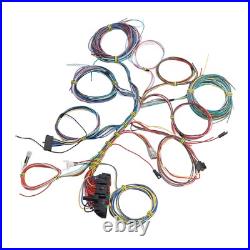 Universal 22 Circuit Wiring Harness Kit With Fuse And Installation Instructions