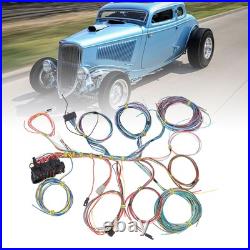 Universal 22 Circuit Wiring Harness Kit With Fuse And Installation Instructions
