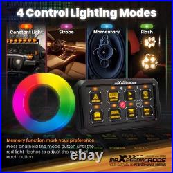 Universal 8 Button Touch Switch Panel For 4x4 Truck Van Boat 12-24V Aluminium