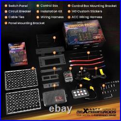 Universal 8 Button Touch Switch Panel For 4x4 Truck Van Boat 12-24V Aluminium