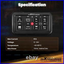 Universal 8 Button Touch Switch Panel For 4x4 Truck Van Boat 12-24V Aluminium
