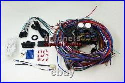 Universal Chevy GM 12V 24 Circuit Wire Harness Wiring Kit Street Hot RatRod Ford