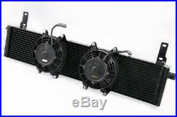 Universal Supercharger Heat Exchanger with Fans & Plug & Play Wiring Harness NEW