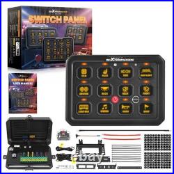 Universal Touch Switch Panel 12 Gang For Car Pickup UTV ATV Boat RGB 960W 12V