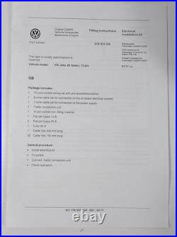 VW Jetta Towbar Electrics Wiring Kit 13 Pin GENUINE ACCESSORY 5C8055204