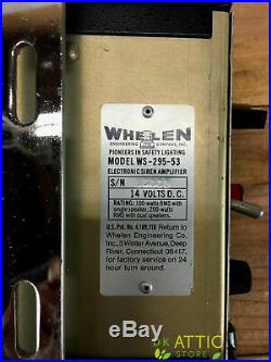 Vintage Whelen WS-295 Electronic Siren PA Amplifier 100w with Wire Harness