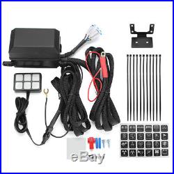 Waterproof 6 Switch Panel Relay Fuse Control Box+Wiring Harness 12V For Car Boat