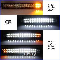 White/Amber Strobe LED Ligth Bar with Bumper Bracket, Wiring For 2011-16 F250 F350