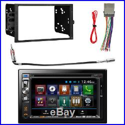 XDVD256BT Double Din USB CD Radio Player Install Mount Kit Wire Harness Antenn